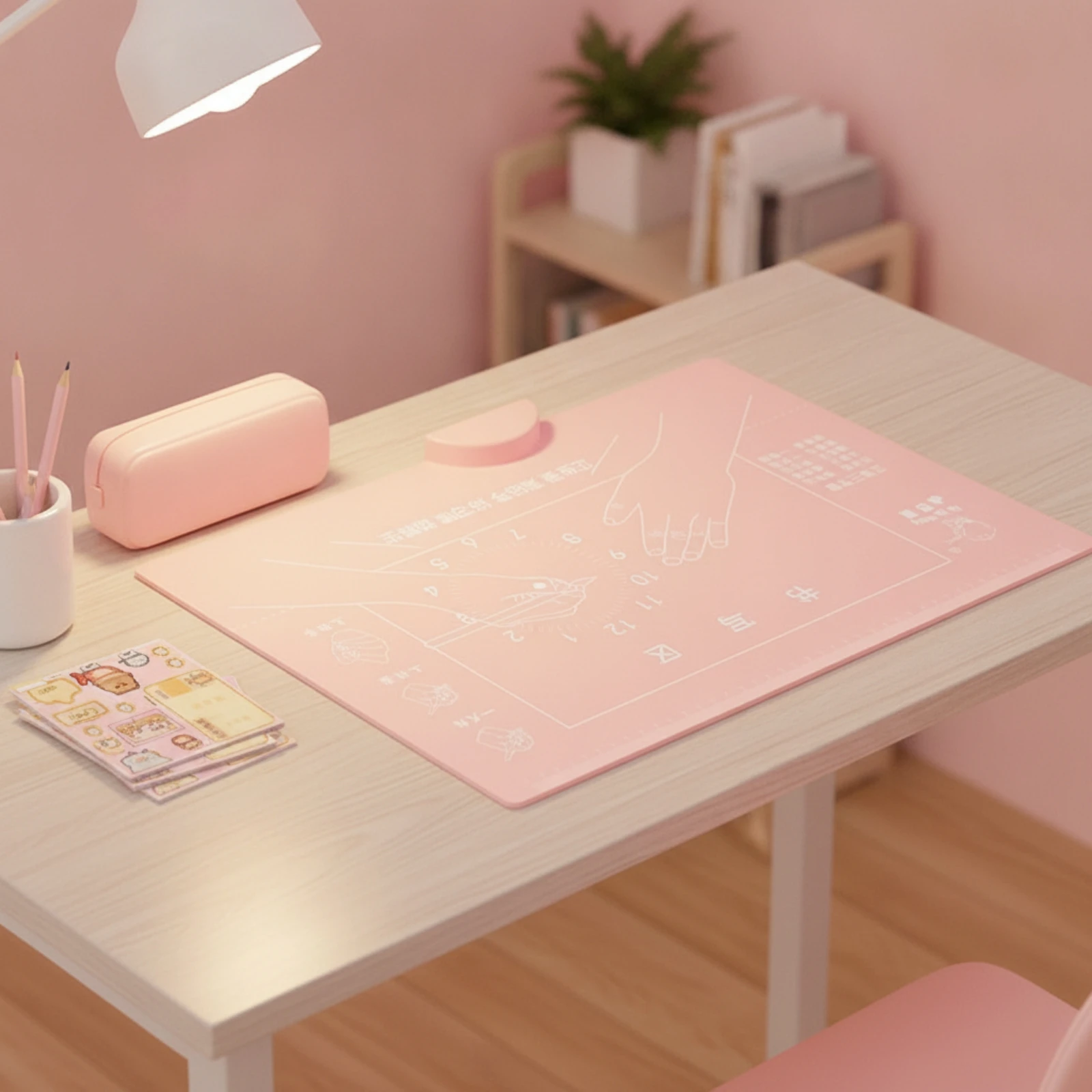 Writing Board with Silicone Support Rounded-Corner Desk Posture Aid with Support Desktop Writing Board Comfortable Sturdy