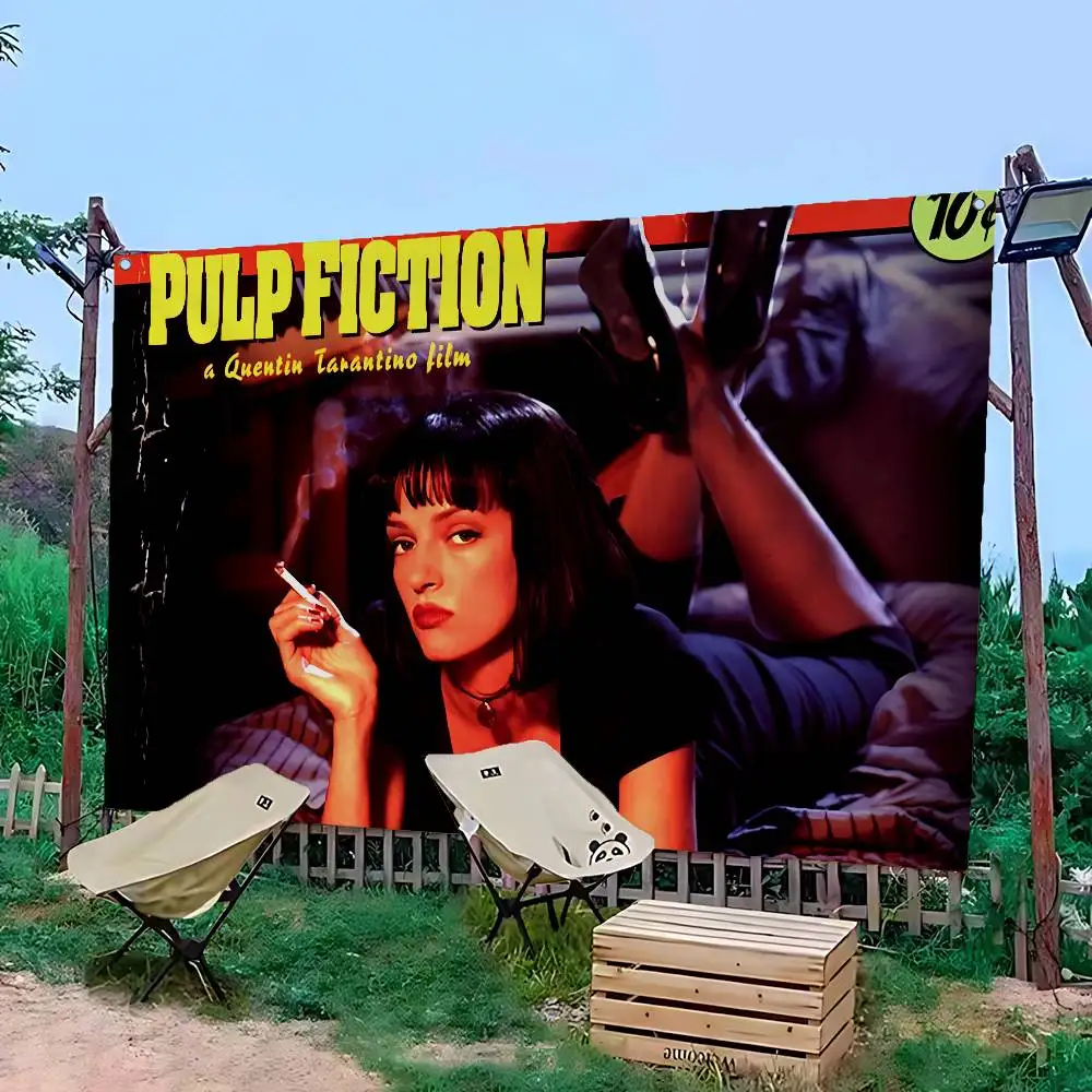 Pulp Fiction Classic Movie Large Size Flags Printing Patterns Interesting Birthday Party Decorations Banner