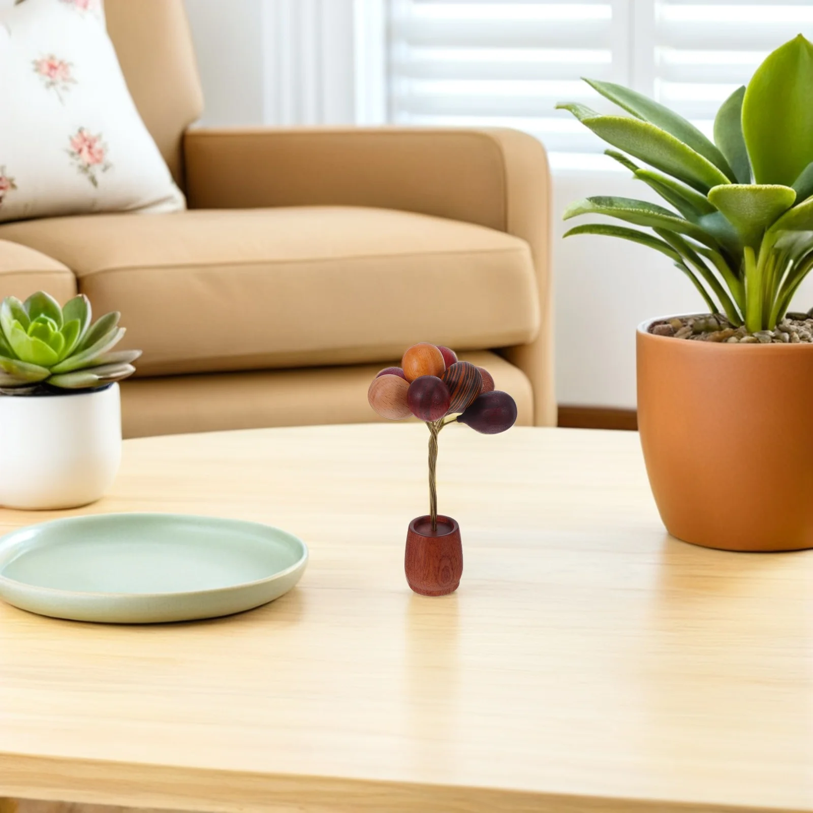 

Mini Wooden Balloon Table Centerpiece 5.7x3.3x3 Natural Desktop Balloon Decor Party Birthday Celebration Mini Decoration