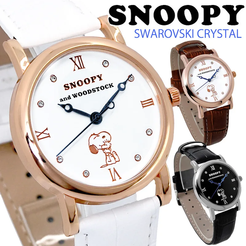 Snoopy Original Woodstock For Women Men Watch Casual Japan Miyota Quartz Wristwatch Luxury Unisex Rhinstone New Relogio Feminino