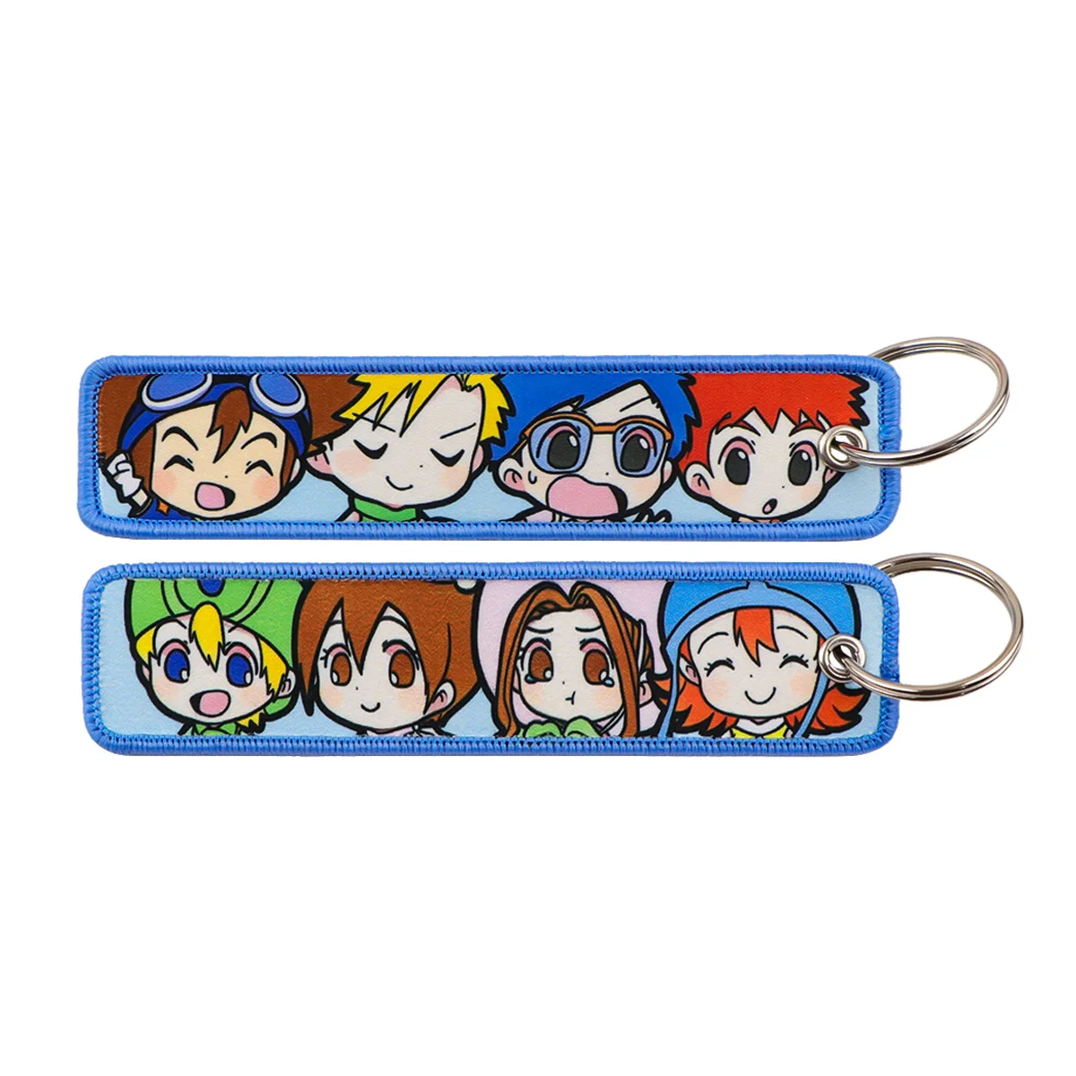 Cartoon Monster Anime Embroidery Key Tags Strap