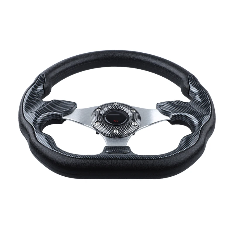 Universal Car Steering Wheel 13 Inches 320MM Aluminum Leather Aluminum Racing Sport Steering Wheel With Logo Auto Accessories