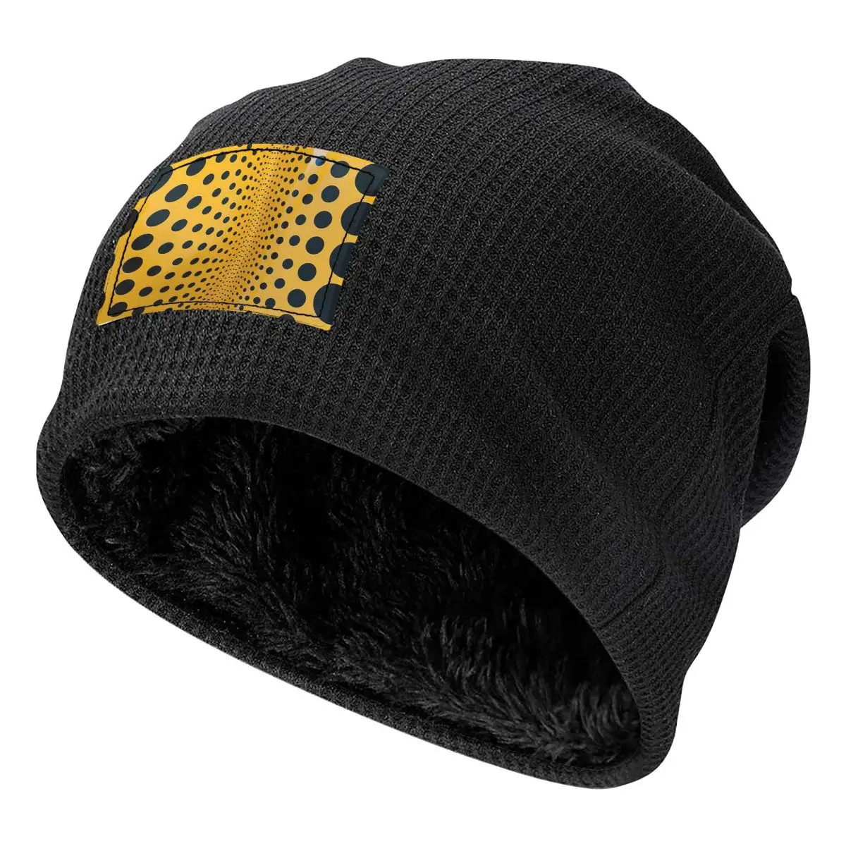 Yayoi Kusama Abstract Painting Men Women Adult Beanies Caps Fleece-Lined Bonnet Hat Warm Hip Hop Autumn Winter Skullies Hats