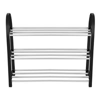 3 or 4 Tiers Stackable Shoe Rack Space Saving Storage Organizer Upholstered Entryway Shelf Cabinet