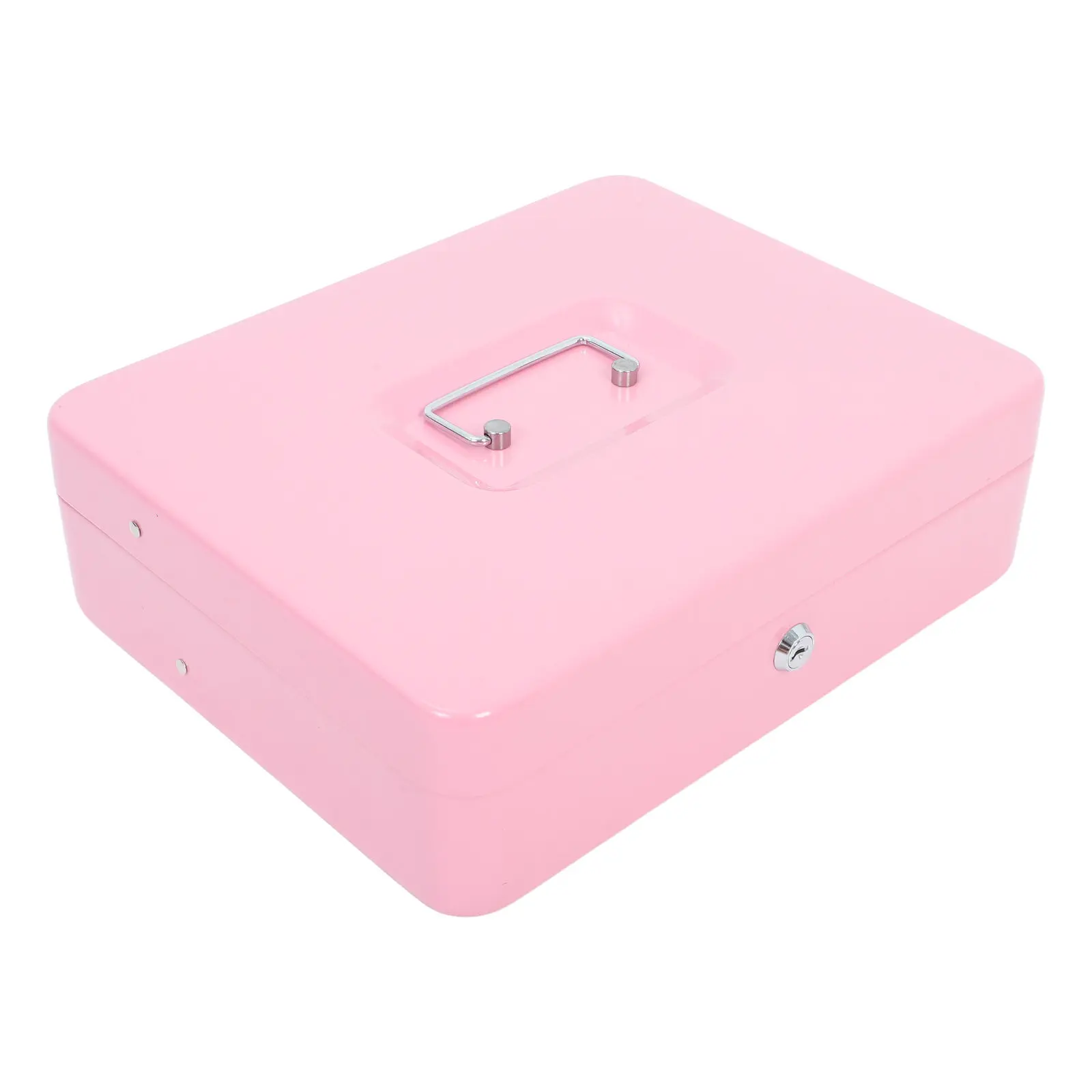 1-セット金属製キャッシュボックスロック式収納ボックス小売レストランサービス事業用マネーオーガナイザートレイ現金ホルダーコインセーフ