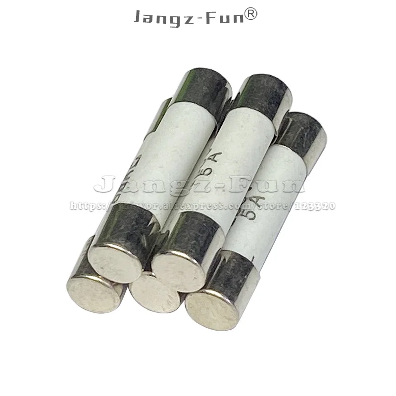 20PCS 5*25mm RO55 Ceramic Fuse Tube 250V 0.5/1/2/3/4/5/6/8/10/15/20/25/30A Protection Electrical Circuits