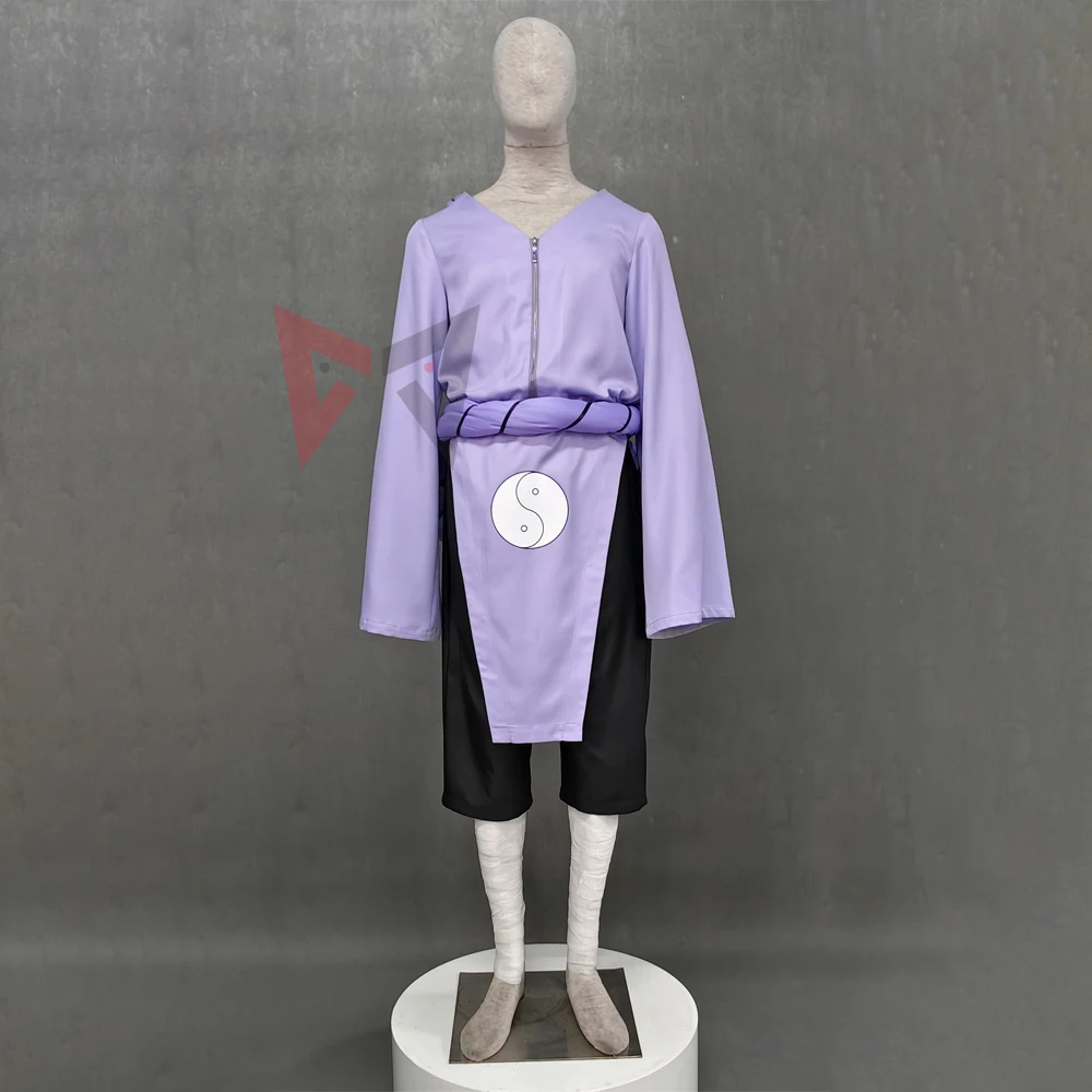 

New Ninja Kimimaro Cosplay Costume Purple Cost Rope Pants For Game Party Halloween Adult Plus Size