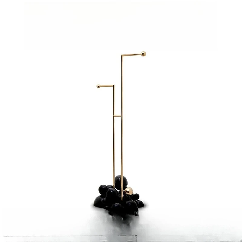 Light luxury premium hotel bathroom independent floor stainless steel towel rack unique bathroom rack