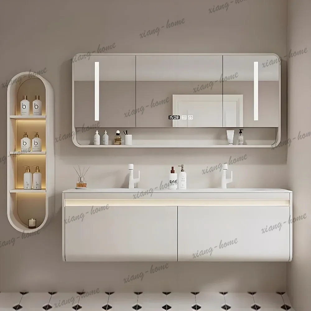 PG Custom Stainless Steel Bathroom Vanity High-Quality Rust-Proof Wall-Mounted Cabinet with Medicine Storage for Modern Bathroom