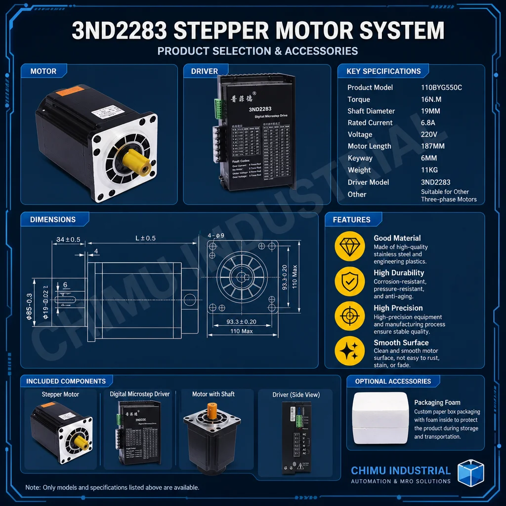 【CHIMU INDUSTRIAL】 for 110BYG3 - Stepper Motor recension och pris