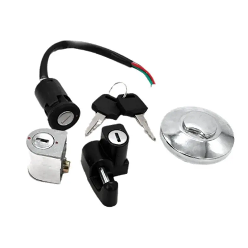 

A73Q-Fuel Tank Cap Lock Handlebar Lock Ignition Switch Lock Motorcycle Helmet Lock Accessories