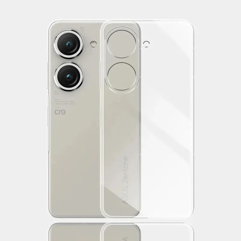 Capa Traseira de Silicone Transparente Antichoque para Asus Zenfone 9 e Zenfone 10 - Capa Protetora para Celular