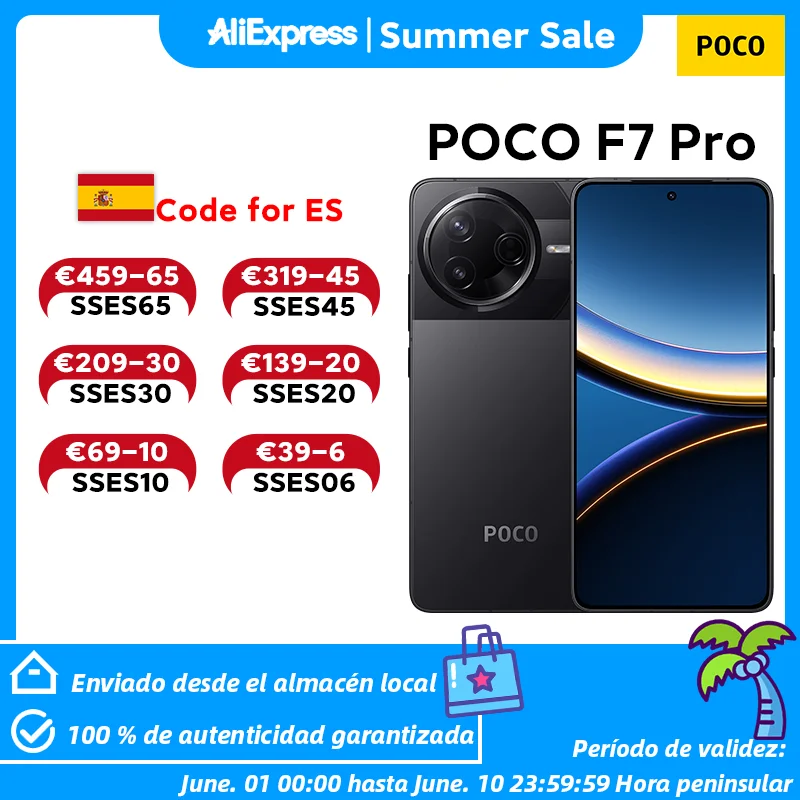 Versión Global POCO F7 Pro Snapdragon 8 Gen 3 Smartphone 6.67'' 120Hz Pantalla 50MP Cámara 6000mAh Batería 90W IP68 Teléfono Móvil