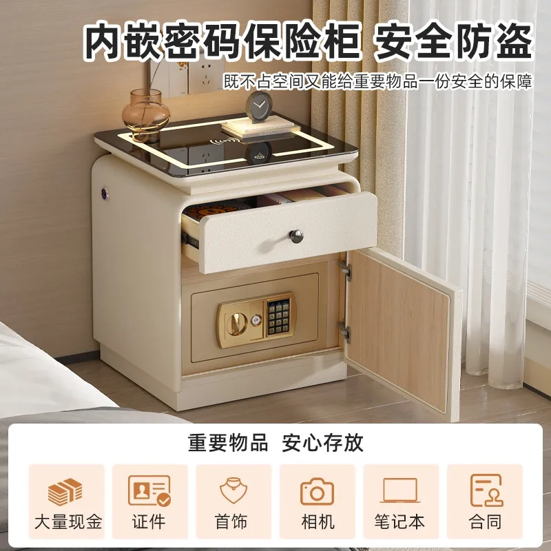 Bedside table Safe integrated hidden bedroom Household small side locker