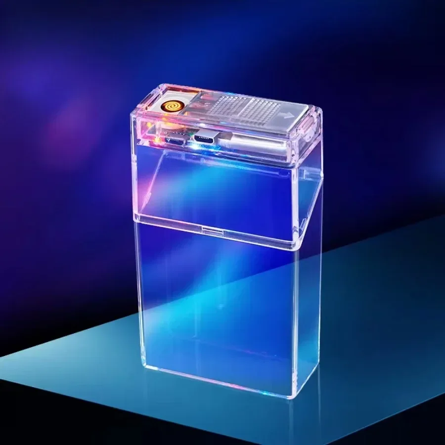 Transparent Cigarette Box, Moisture-Proof and Pressure-Resistant, ABS Plastic, Good Appearance, 20 Cigarettes, New