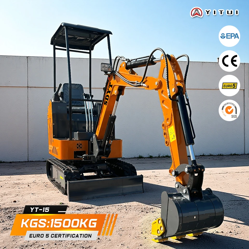 

Hot Sale 0.8Ton 1 Ton 1.2 Ton 1.5 Ton 1.8 Ton 2ton Customized Mini Digger Excavator CE Epa Euro 5 Agricultural Crawler Tractors