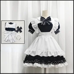 Japanese Kawaii Lolita Maid Costumes Anime Cosplay Halloween Little Devil Maid Outfits Peasant Blouse for Cute Girl Dropshipping