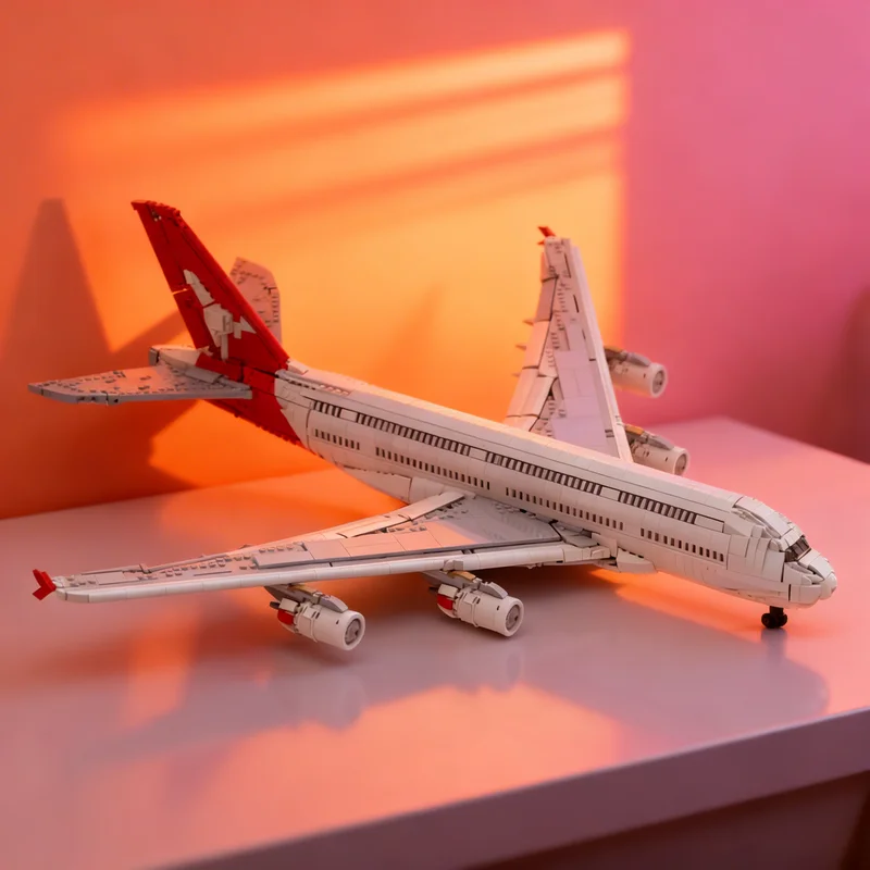

3771 деталь MOC Qantas Airbus A380: Модель-конструктор Creator Expert, креативный подарок, коллекционный декор для детей и взрослых, премиум-класс