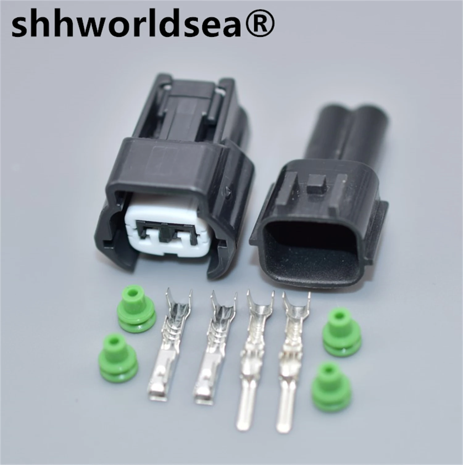 

shhworldsea 2pin automotive electric housing plug plastic wiring cable connector 6189-0773 RS 090 Series Female 6189-0772