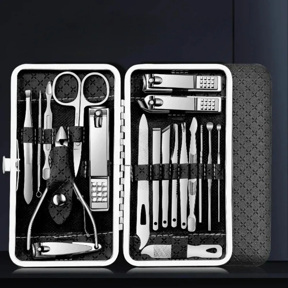 

​19Pcs Nail Clippers Set Stainless Steel Professional Manicure Pedicure Tools for Women Men Home Travel Salon Grooming Kit​