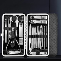 ​19Pcs Nail Clippers Set Stainless Steel Professional Manicure Pedicure Tools for Women Men Home Travel Salon Grooming Kit​