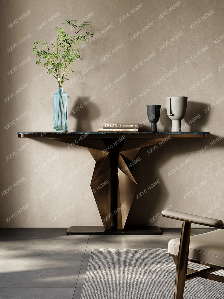 Console Tables Home Decoration High-End Microlite Stone Plate Stainless Steel Art Console