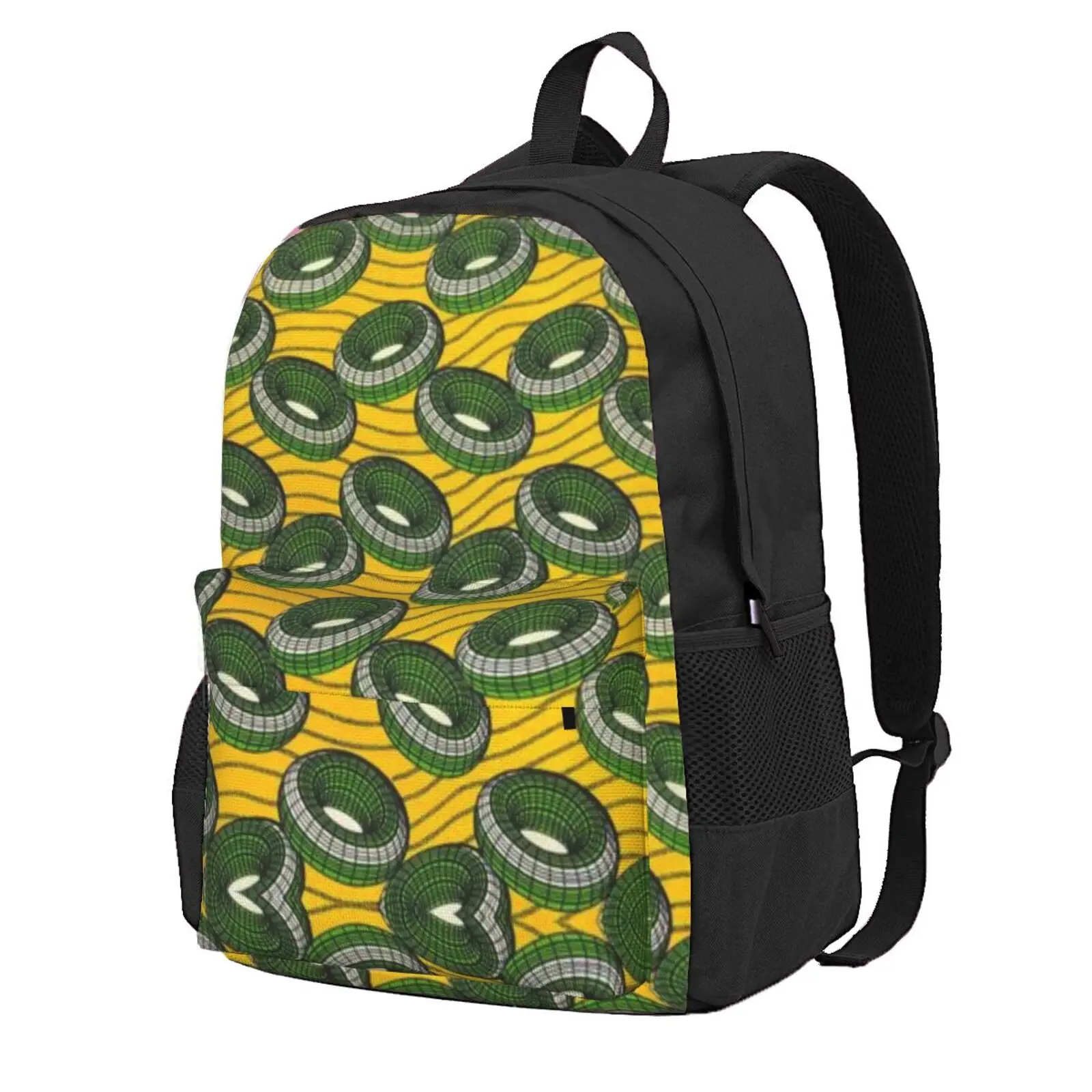 Yellow African Traditional Pattern Hot Sale Schoolbag Backpack Fashion Bags South Africa Cape Town African Culture Pattern