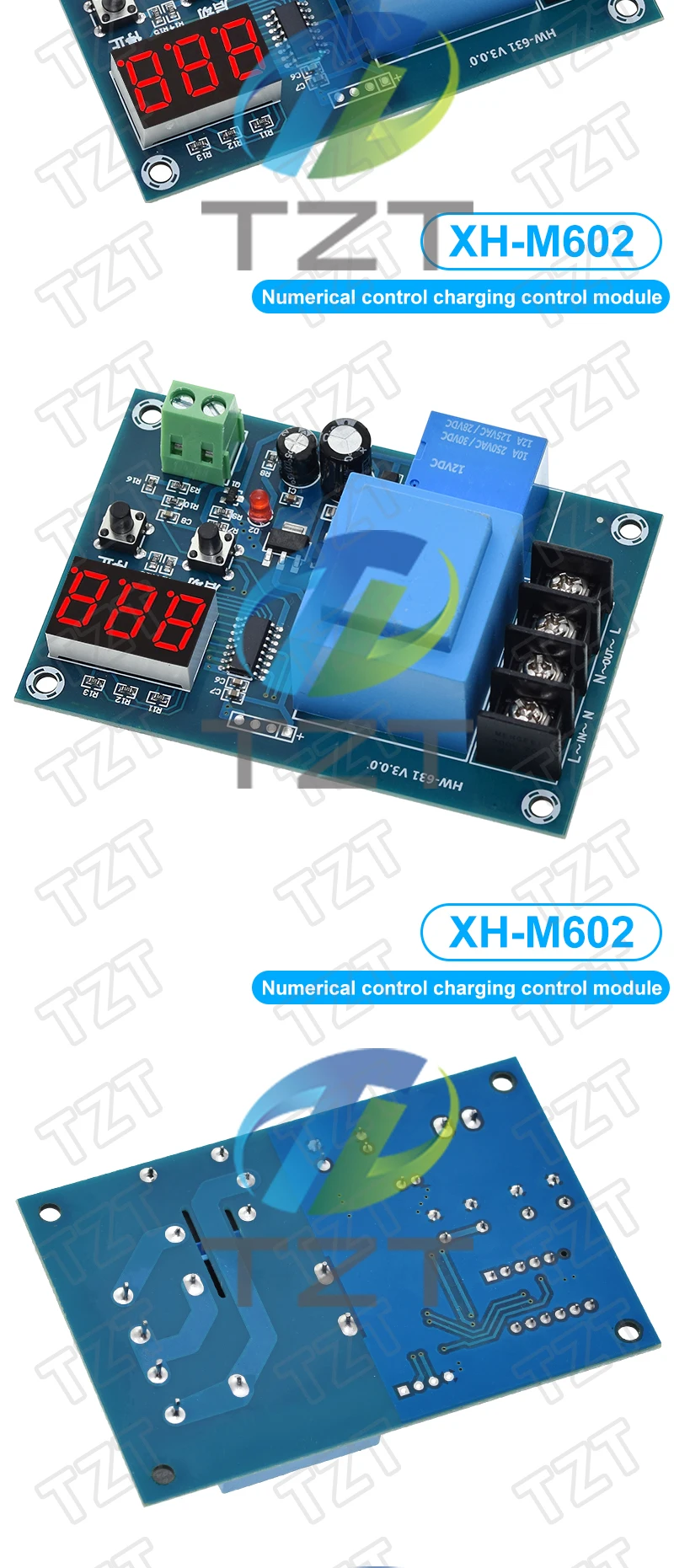 XH-M602 Digital Control Battery Charging Control Module AC 220V Lithium Storage Battery Charger Control Switch Protection Board – Detail 10