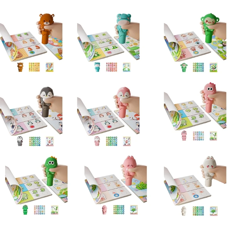 Cartoon Sticker Stamp Set For Child Boy Girl Christmas Birthday Includes 300 Cartoon Sticker and 16 Pages Activity Book