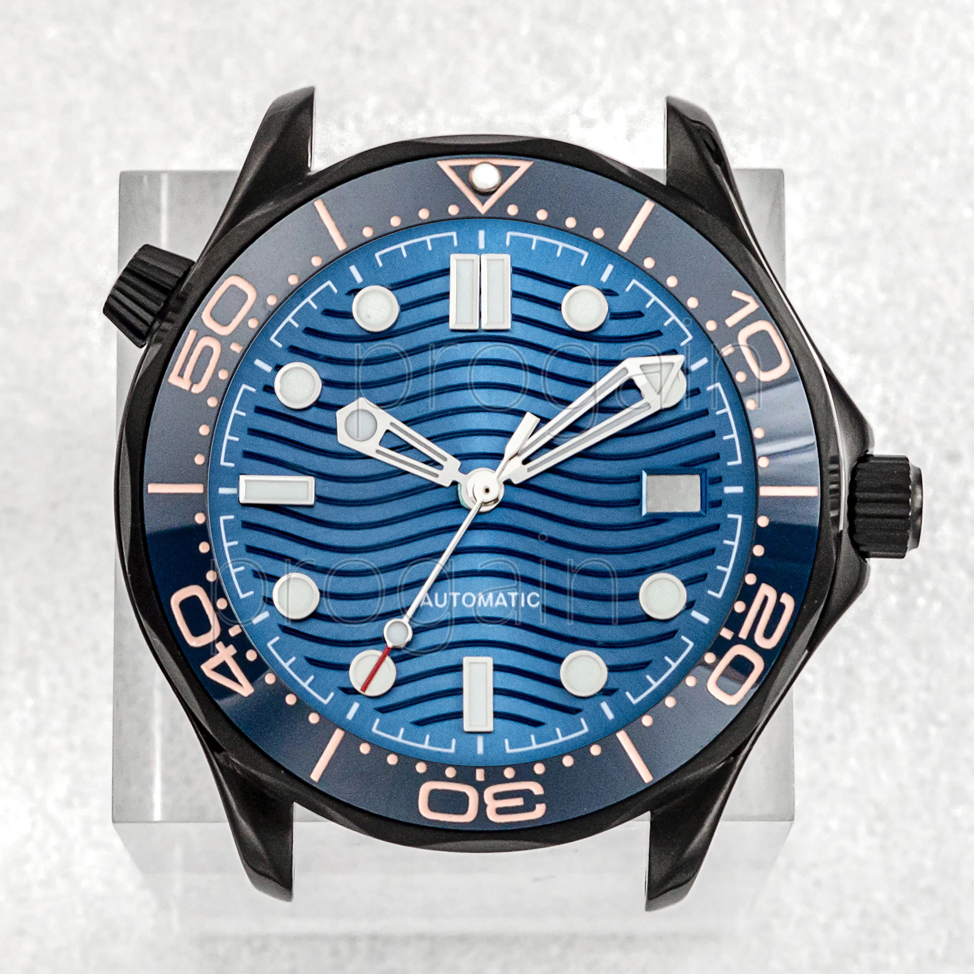 Seamaster 300 Case NH35 Watchcase 31mm Dial hands 41mm Stainless Steel Case Fit to NH35A NH36 Automatic Movement Mod Parts