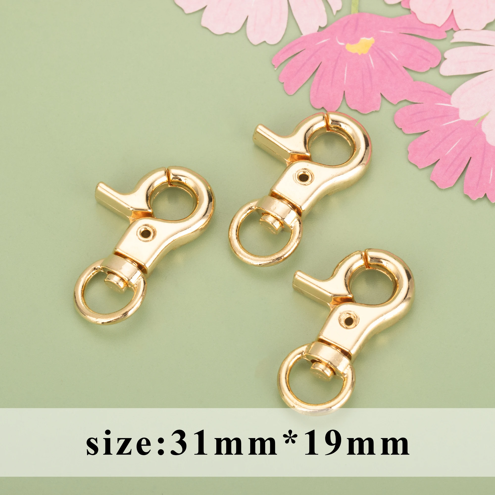 YEGUI M817,jewelry accessories,18k gold plated,0.3 microns, lobster clasp hooks,necklace bracelet,jewelry making,10pcs/lot