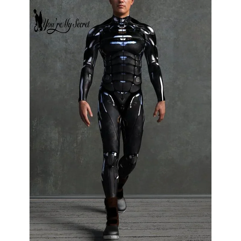 SN60 [You're My Secret] Steampunk Armor Jumpsuit Zentai Cosplay Jumpsuit Cyberpunk Bodysuit Halloween Carnival Cosplay Costu5&8$