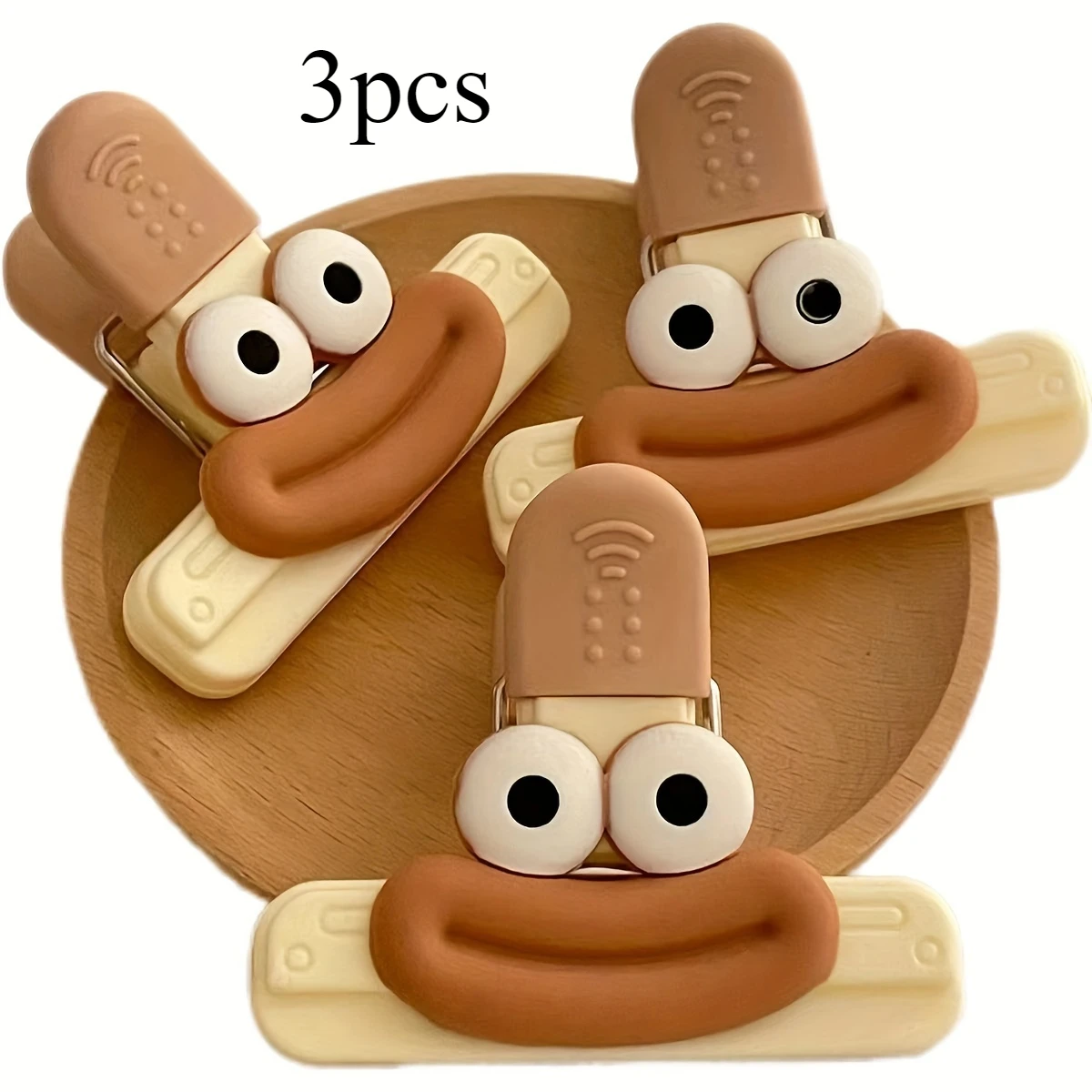 3 stücke Kreative Gesicht Tasche Abdichtung Clip Lebensmittel Snack Clip Küche Werkzeuge Dekorative Kleine Clip Kühlschrank Kunststoff Lebensmittel Tasche Lagerung – Detail 9
