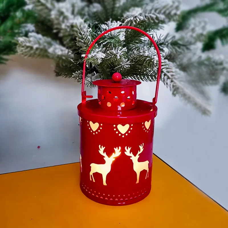 Christmas Candle Light LED Lantern Light Electronic Candle Nordic Style Creative Holiday Decoration Ornament Hand Lantern Light