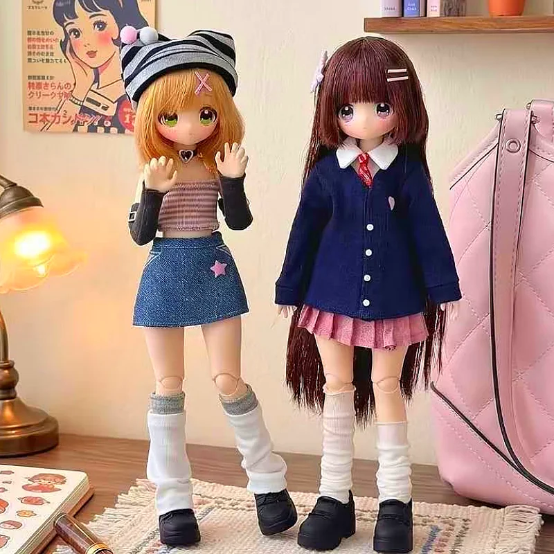 Miralab Bjd Blind Box „Leg dich nicht mit meinen Ponyhaaren an“-Serie, 1:6, bewegliche Gelenke, Gummihaar-Transplantation, Puppe im Schulstil