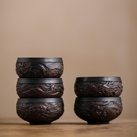 85ML Master Cup Hand-embossed High-end Ceramic Tea Set Cups Purple Pottery Kung Fu Tea Cup Ceramics Teaware Cup for tea