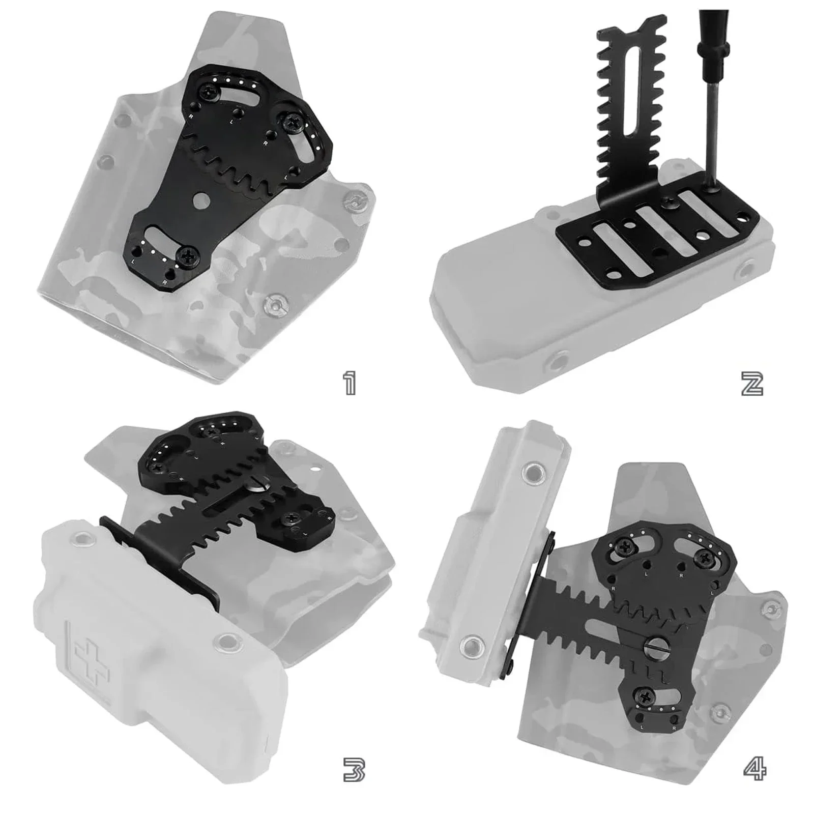 Kabura taktyczna adapter do opaski uciskowej metalowa ujemna płytka Cant płyta Outdoor Airsoft polowanie kabura przedłużenie opaska uciskowa sprzęt do przenoszenia