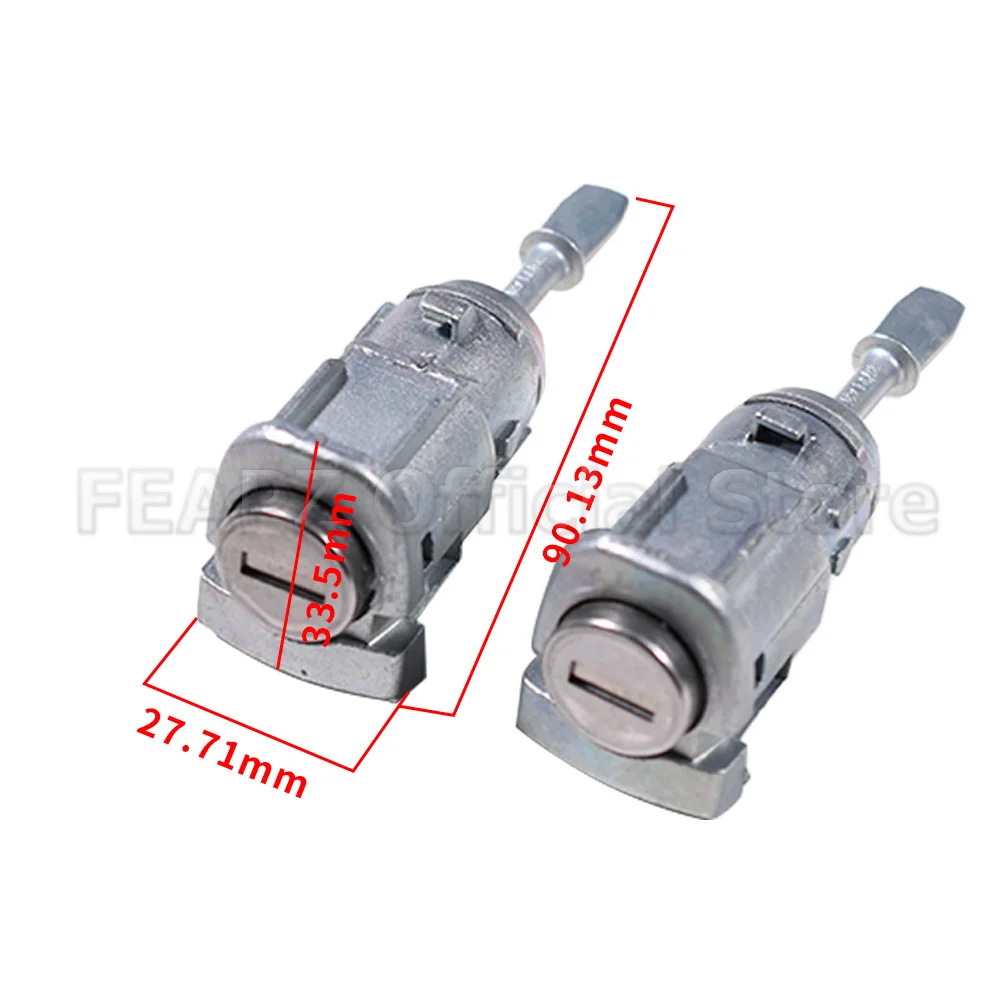 1Set For VW Golf Bora MK4 Fox Mk1 Front Left Right Door Lock Barrel Cylinder With Keys 1U0837167 1U0937168 Car Accessories