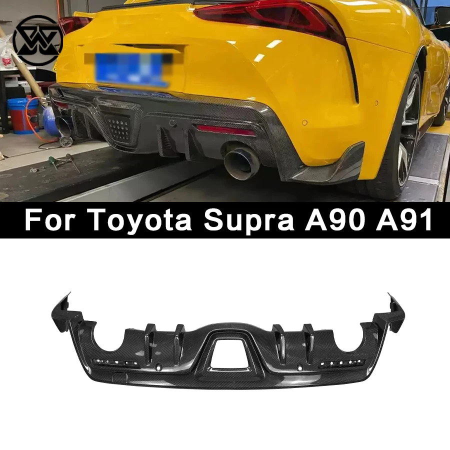 

Для Toyota Supra A90 A91 GR MK5 2019-2022 углеродное волокно задняя губа задний бампер спойлер губа подбородок диффузор обновленные детали