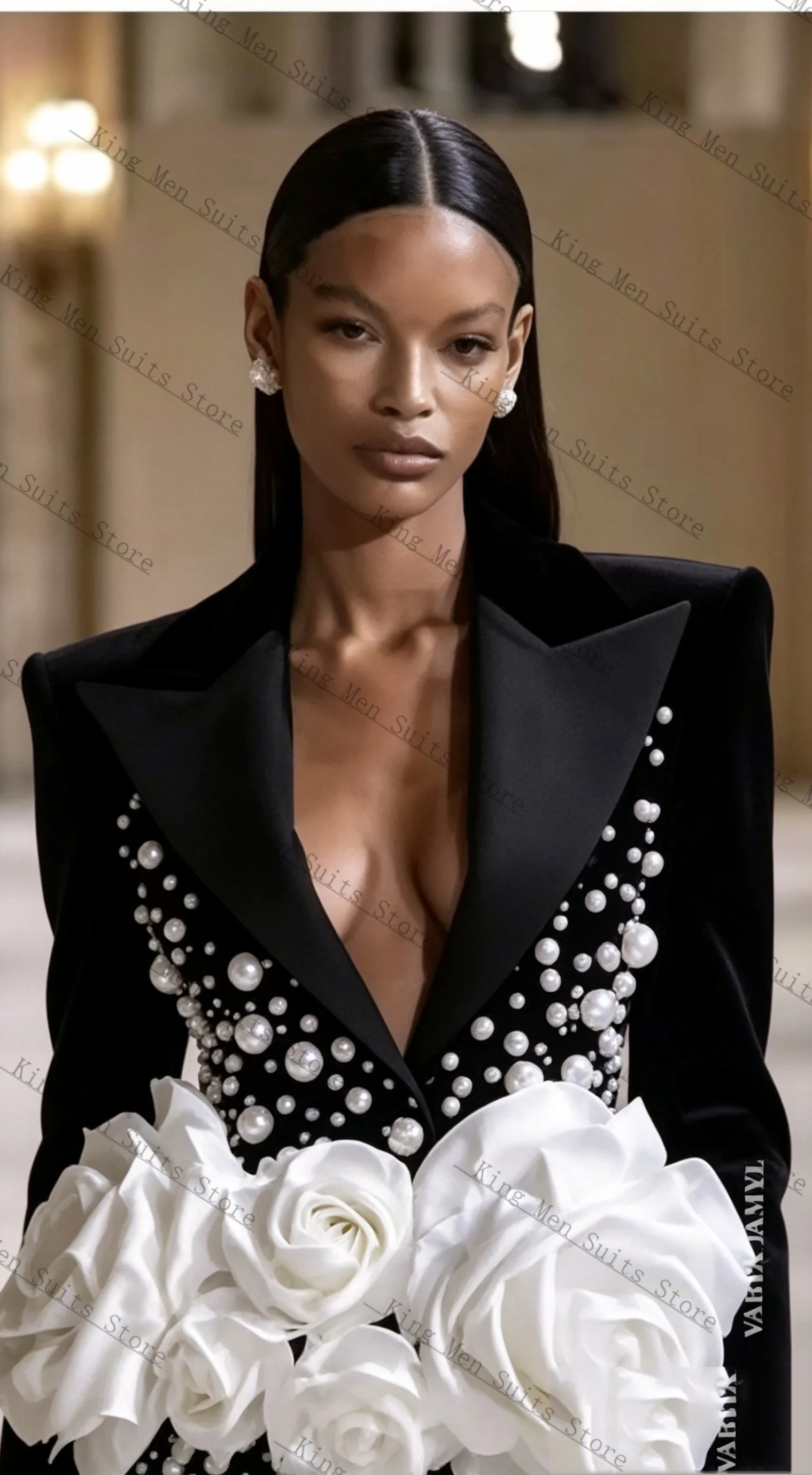 Black Formal Women Suits Set 2 - Women Formal Wear With Black Blazer 评论和价格