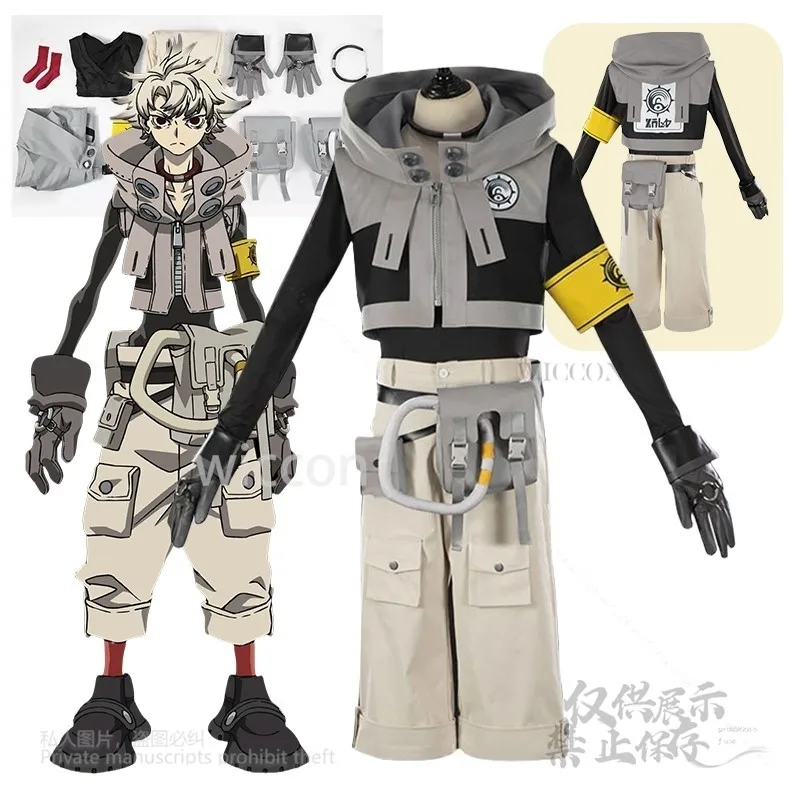

Anime Gachiakuta Cosplay Rudo Surebrec Y2K Costume Hoodie Gloves Akuta Full Sets Props Cleaners Accessory Halloween Party Cos