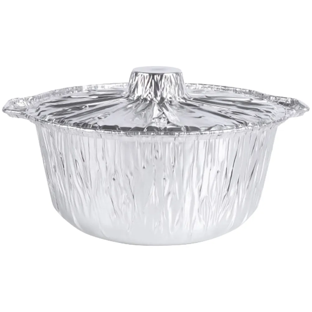 

Disposable Tin Foil Pans Round Cooking Trays For Bbq Baking Camping Picnic Party Food Storage Aluminum Foil Pots Kitchen