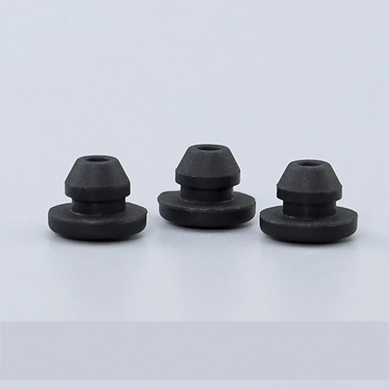 1-50pcs Black Round Silicone Rubber Seal Hole Plugs Bore 2.5mm-80.6mm Inverted Rubber Plug T Type Stopper Blanking End Caps Seal
