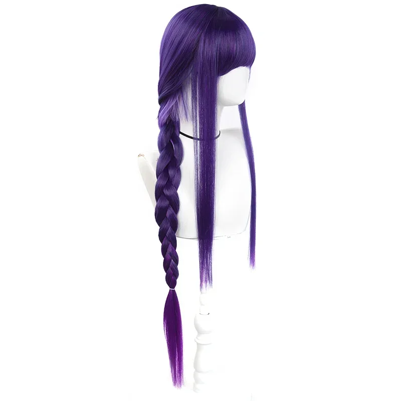 36 Inch Purple Long Braided Cosplay Wigs with Bangs Synthetic Hair High Temperture Fiber Anime Wig for Women  Factory Direct Wholesale, Affordable Bulk Price Cost-effective Bulk Price