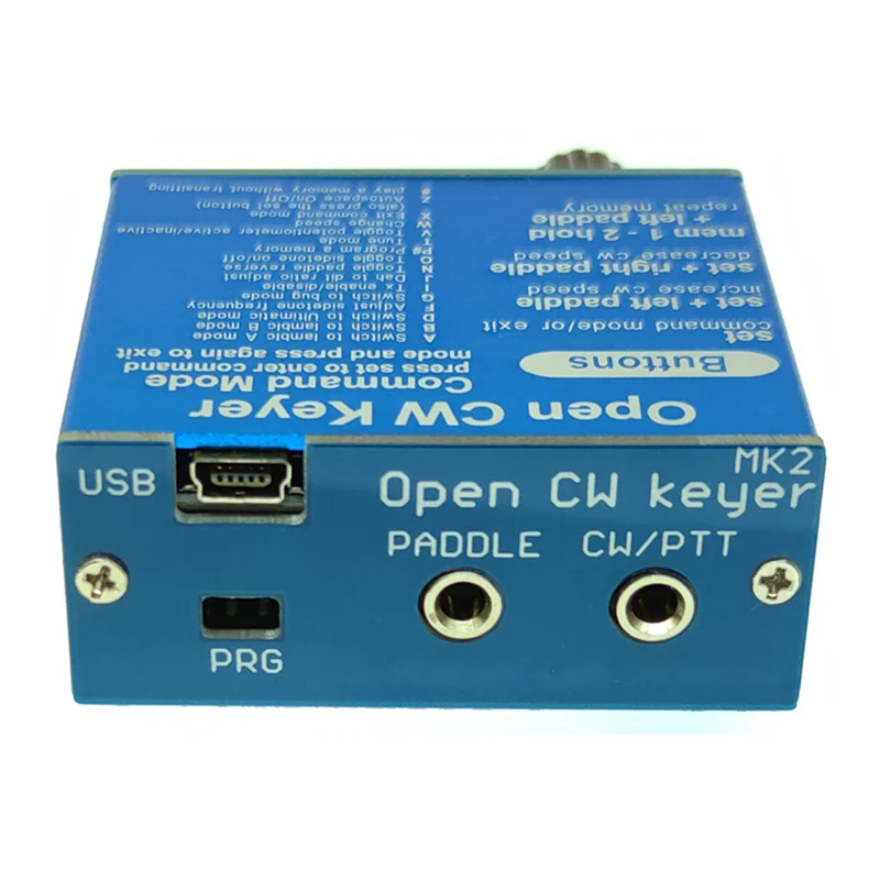 T35C Open CW Keyer MK2 Finished with Aluminum Shell CW Keyer MK2 KIT CW Speed Adjustable From 1 to 999 WPM