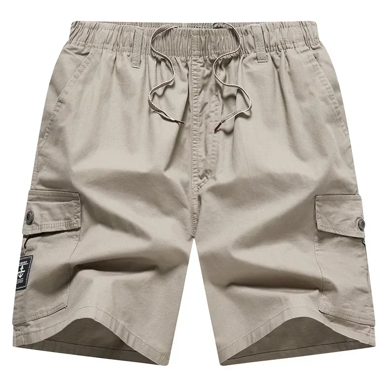 Men's Thin Summer Casual Pants Straight Leg Multi Pocket Pure Cotton Home Shorts for Outerwear Multi Pocket Pants Men's Shorts