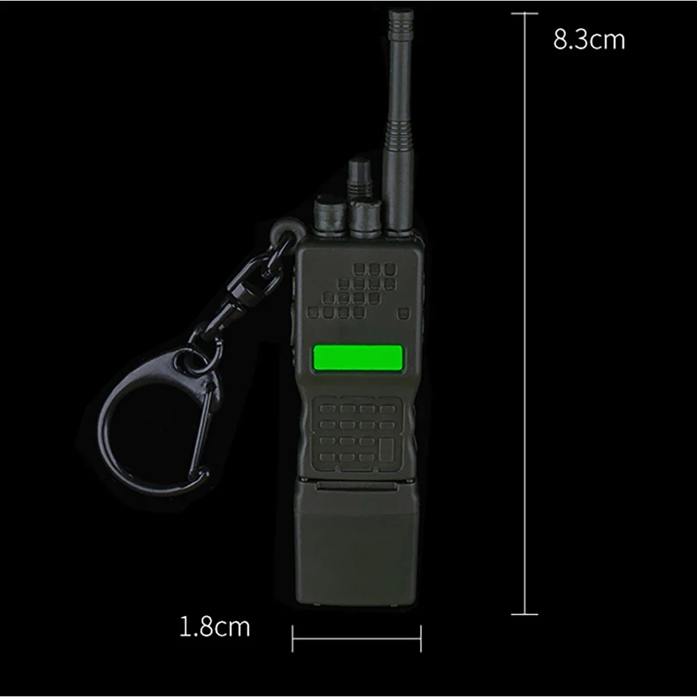 PRC152 Walkie-talkie Model Keychain With Detachable Radio Battery Compartment For Backpack Key Ring Collection Accessories