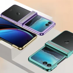 Luxury Transparent Plating Hard PC Phone Case For Motorola Razr 70 60 50 40 Ultra Plus Pro 2026 2025 Clear Shockproof Back Cover