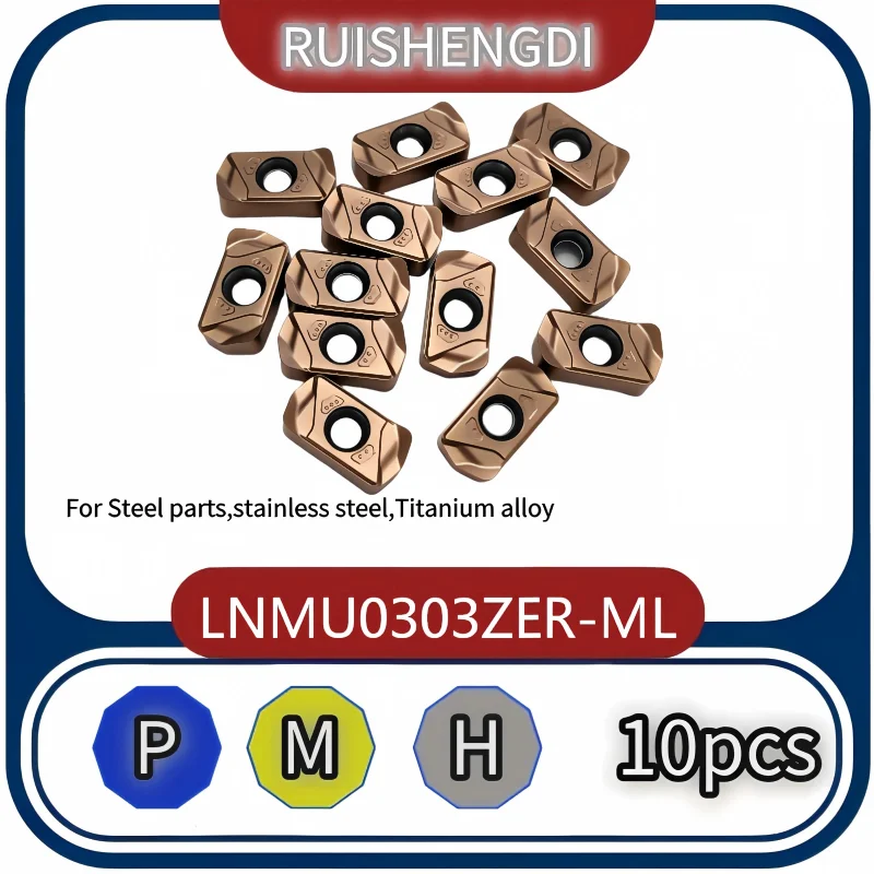 LNMU0303ZER-ML Tungsten Carbide Milling Inserts CNC Cutting Blade For Stainless Steel Carbon Steel Milling Tool Insert