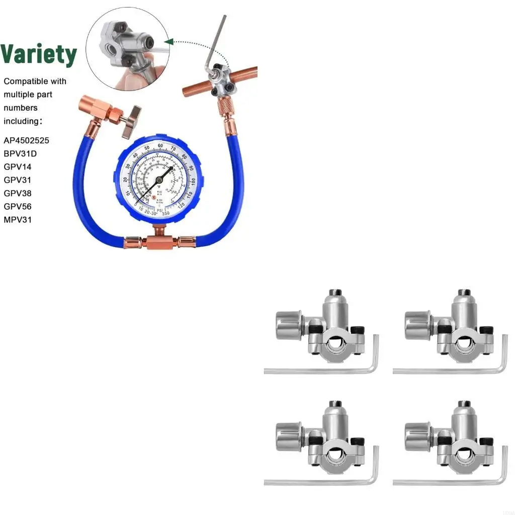 

4pcs Металлические клапаны переменного тока HVAC иглазированные иглы для 1/4 дюйма 5/16 дюйма